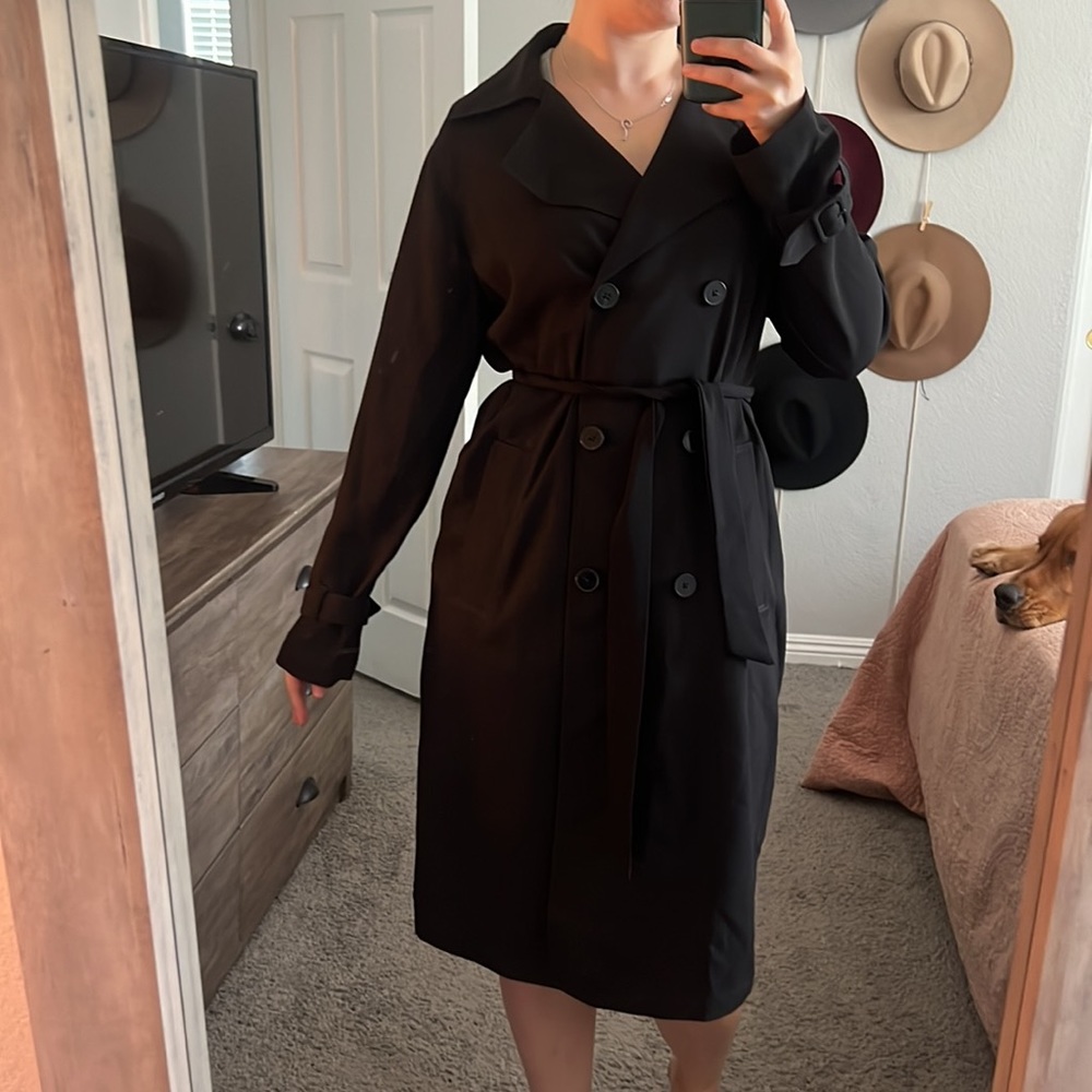 New Express Black Trench Coat